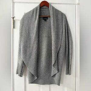 Cynthia Rowley Ribbed Gray Cardigan